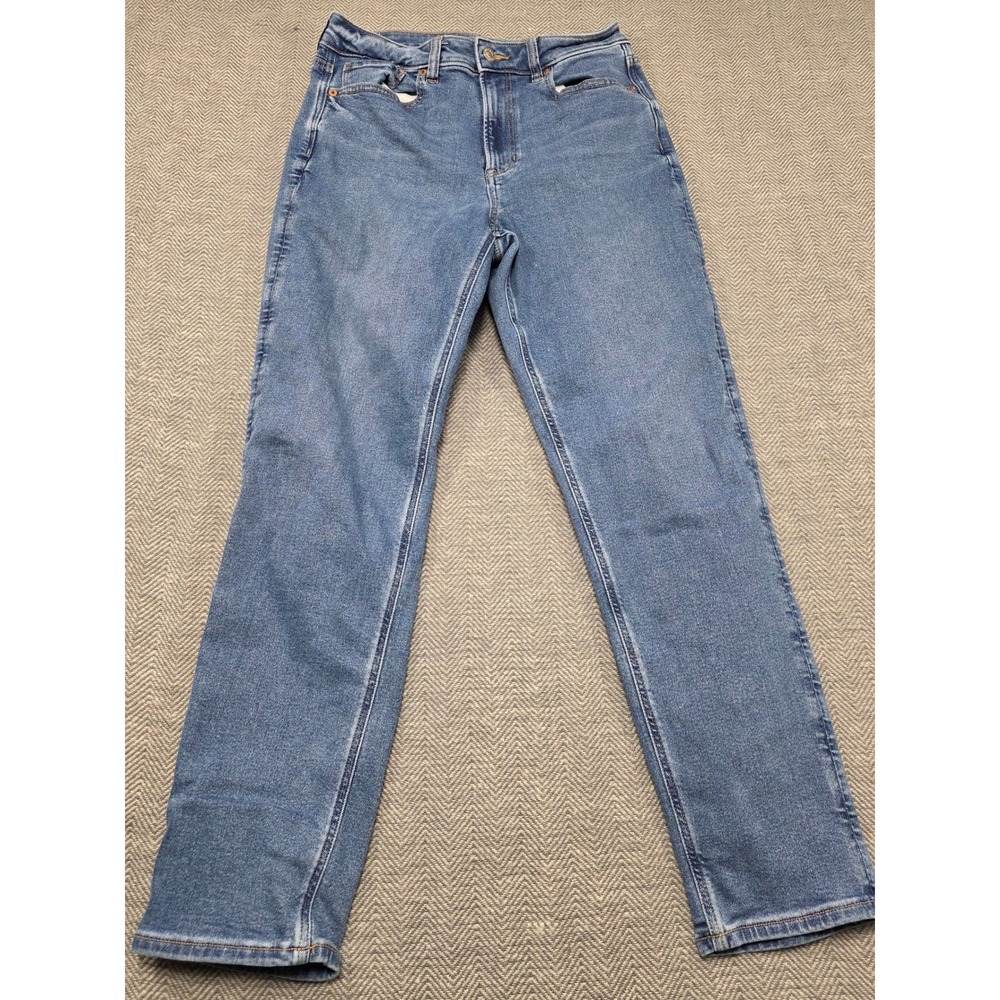 American Eagle Outfitters Women's Size 6 Blue Stretch Mom Jeans High‎ Waisted